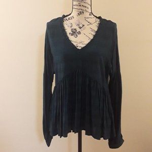 Ruffled Edge Peasant Blouse